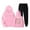 Pink, variant on WILLBEST Hoodiess Women's Two Piece Pants Set with Cute English Print Long Sleeve Hooded Sweatshirt the walking dead Hoodiess