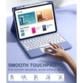thumbnail image 3 of Funda de teclado compatible con Harvopu para iPad de 11.ª y 10.ª generación, color azul, 3 of 8