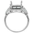 thumbnail image 2 of 14K White Gold Natural Morganite Ring Octagon Shape 10x8 mm Diamond Accents, size 8, 2 of 3