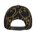 thumbnail image 4 of Baseball Cap, vintage golden anchor chain black Trucker Hats Women Dad Hat for Workouts - Baseball hat Adjustable Size, 4 of 7