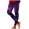 thumbnail image 2 of Halloween Leggings for Women Elastic High Waist Slim Fit Spooky Print Tights Pants Workout Yoga Pants, 2 of 6