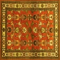 thumbnail image 1 of Ahgly Company Machine Washable Indoor Square Animal Yellow Traditional Area Rugs, 3' Square, 1 of 4