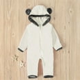 thumbnail image 3 of Coerni Fleece Baby Bunting Bodysuit – Baby Boy Girl One Piece Kids Hooded Romper Outerwear Toddler Jacket First Christmas Outfit ﻿, 3 of 6