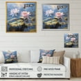 thumbnail image 4 of Designart "Eternal Beauty Amongst Lily Pads" Lotus Floater Framed Canvas Prints, 4 of 5