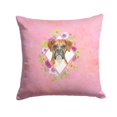 thumbnail image 1 of Carolines Treasures Ck4255pw1414 Boxeur Coussin Décoratif en Tissu Fleurs Roses, 1 of 3