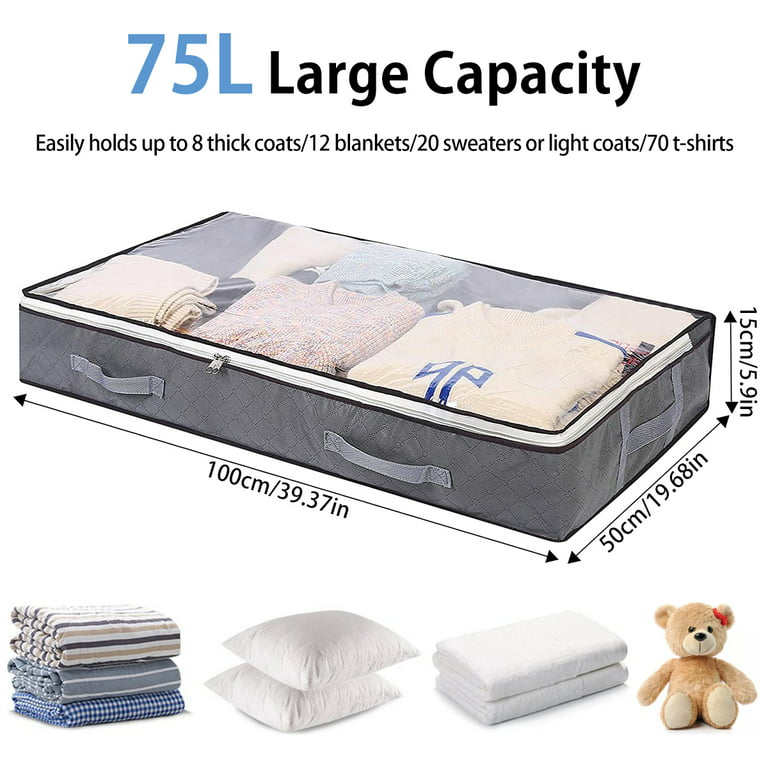 Clothes Storage Bag 23x17x11 inches and Under bed Storage 39 x17
