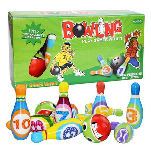 Details about   New Wooden Cartoon Animals Bowling Set for Kids 9 Pins 1 Ball Family Fun Game 