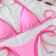 thumbnail image 4 of Trajes de baño para mujer, bikinis de cintura alta con cordón ajustable, traje de baño fruncido, conjunto dividido, trajes de baño para mujer, trajes de baño para mujer, traje de baño para mujer, traj, 4 of 7