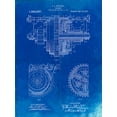thumbnail image 2 of Borders, Cole 12x14 White Modern Wood Framed Museum Art Print Titled - PP953-Faded Blueprint Mechanical Gearing 1912 Patent Poster, 2 of 4