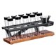 thumbnail image 2 of Soporte de vidrio para tubos de café con base de madera, organizador de metal, soporte sellado para muestras de café, ideal para degustación en la coc, 2 of 9