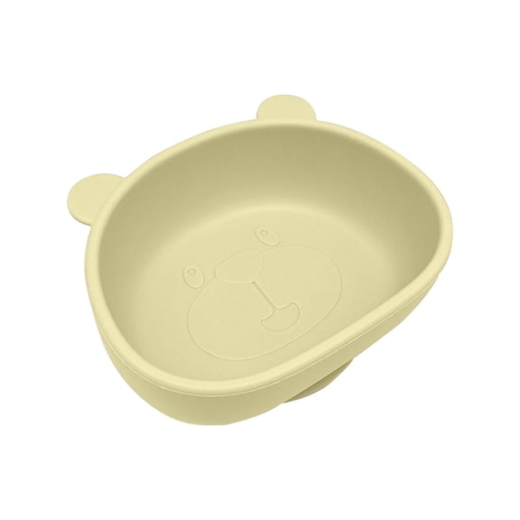 Silicone Suction Bowl for Kids - Non- Base Training Bowl with Lid - for Self-Feeding Toddlers Babies
