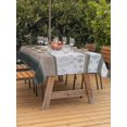 thumbnail image 3 of Outdoor Tablecloths with Umbrella Hole & Zipper, Brown Geometric Rectangle Tablecloth 52x70 Inch, Stripes Boho Spring Flowers Pastoral Country Waterproof Table Cloth, Patio/Pool/Picnic Table Covers, 3 of 8