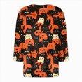 thumbnail image 4 of Godom Halloween Shirts for Women 3/4 Sleeve Tshirts Ghost Graphic V-Neck Tops 2025, 4 of 5