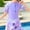 Purple, variant on RTKFRFL Girls Swimsuits One Piece Short Sleeve Cute Cartoon Floral Summer Bathing Suit Beachwear Swimwear