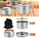 thumbnail image 3 of Juego de utensilios de cocina para acampar, fácil de limpiar para fogata, 3 unidades/juego con hervidor, olla y sartén para equipo de Picnic, 3 of 9