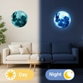 thumbnail image 3 of Uxcell Glow in the Dark Moon Sticker for Ceiling, 30cm Luminous Ceiling Wall Decor Stickers Glowing Moon Decals Stickers for Children Nursery Bedroom Living Room, Blue, 3 of 6