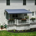 thumbnail image 2 of Awntech 20 Ft Maui Left Motorized Heavy Duty Patio Retractable Awning (240in x 9.25in x 120in), Dusty Blue, 2 of 8