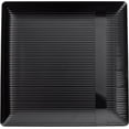 thumbnail image 1 of Premium Heavy Duty Plastic Plates - Linear Squared (40 Pack) - Wedding China Like (6.5 Inch., Black) - Crown, 1 of 4