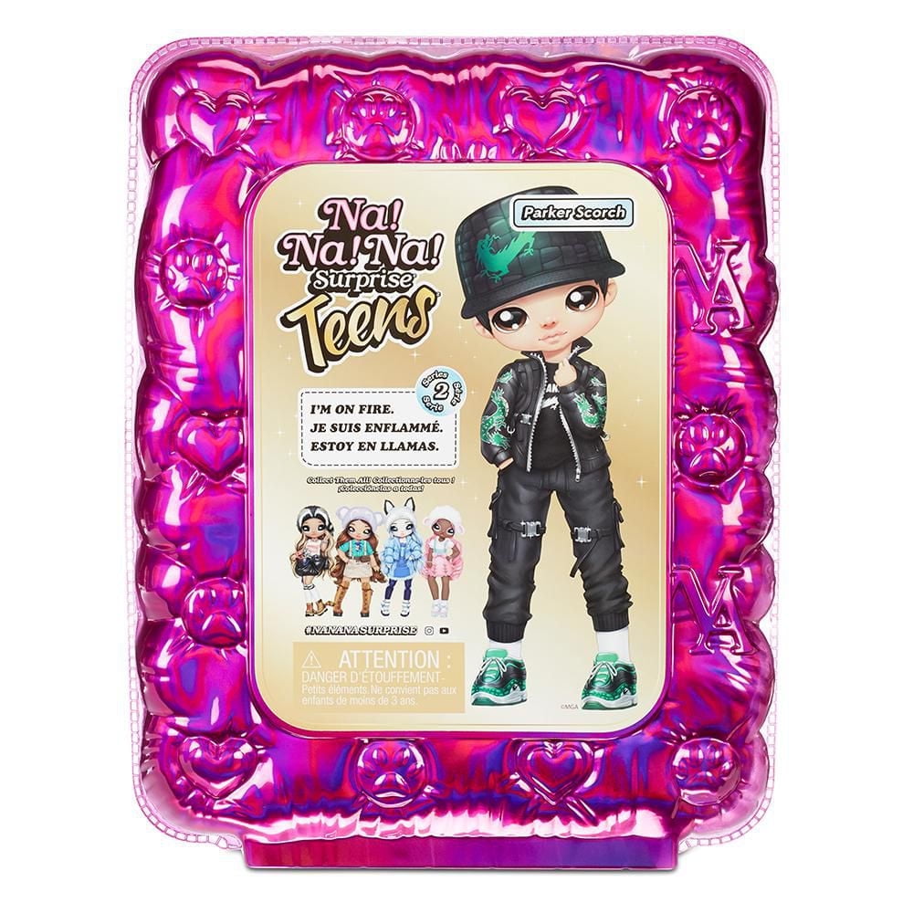 Na Na Na Surprise Teens Fashion Doll – Parker Scorch, 11" Soft Fabric Boy Doll, Dragon Inspired