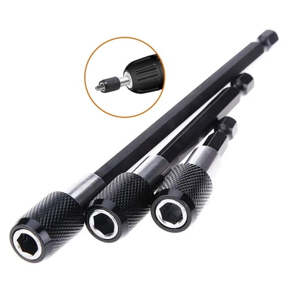 3 Pcs Drill Bit Extension,Magnetic Extension Chuck Adapter,1/4" Hex Bit Holder for Screws,Nuts,Drill Bit Set,Handheld Driver (60,100,150mm)