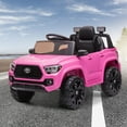 thumbnail image 2 of BTMWAY Pink 12V Toyota Tacoma Powered Ride-On Car with LED Lights, 2 of 12