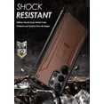 thumbnail image 2 of Poetic Revolution Case for Samsung Galaxy S23 Ultra 5G 6.8 inch, Heavy Duty Full Body Cover with Kickstand, Brown, 2 of 5