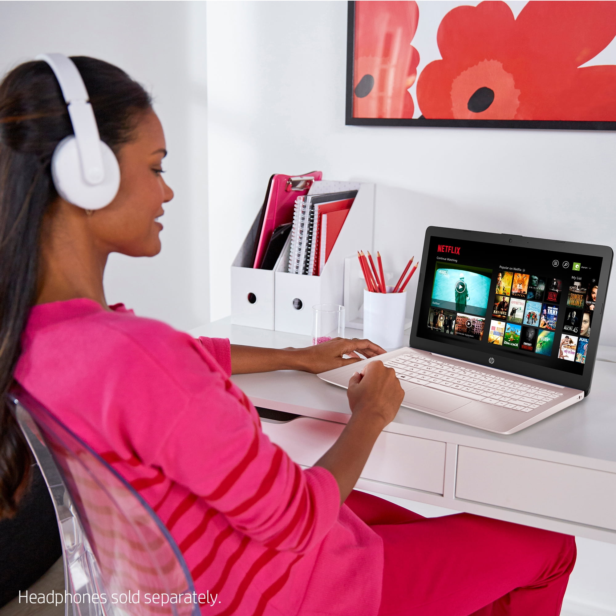 HP Stream 14", Intel Celeron N4020, 4GB RAM, 64GB eMMC, Rose Pink, Windows 10 (S Mode), 14-cb172wm