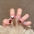 thumbnail image 3 of Ongles Artificiels Roses et Rouges Populaires Durables Ongles Pressés pour Ongles à la Maison Colle, 3 of 7