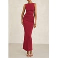 thumbnail image 4 of Vestido midi PRETTYGARDEN, ajustado fruncido de verano 2025 para mujer, 4 of 9