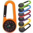 thumbnail image 1 of 12pcs Portable Compass Pocket Compass Carabiner Compass Colored Climbing Compass Small Compass, 1 of 5