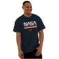 thumbnail image 4 of NASA Retro Worm Logo American Flag Men's Graphic T Shirt Tees Brisco Brands M, 4 of 4
