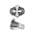 thumbnail image 2 of Mens Textured Cross Ring in Stainless Steel, 2 of 4