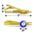 thumbnail image 3 of Star Of Life Medical Health EMT RN MD Round Tie Bar Clip Clasp Tack Gold Color Plated, 3 of 5