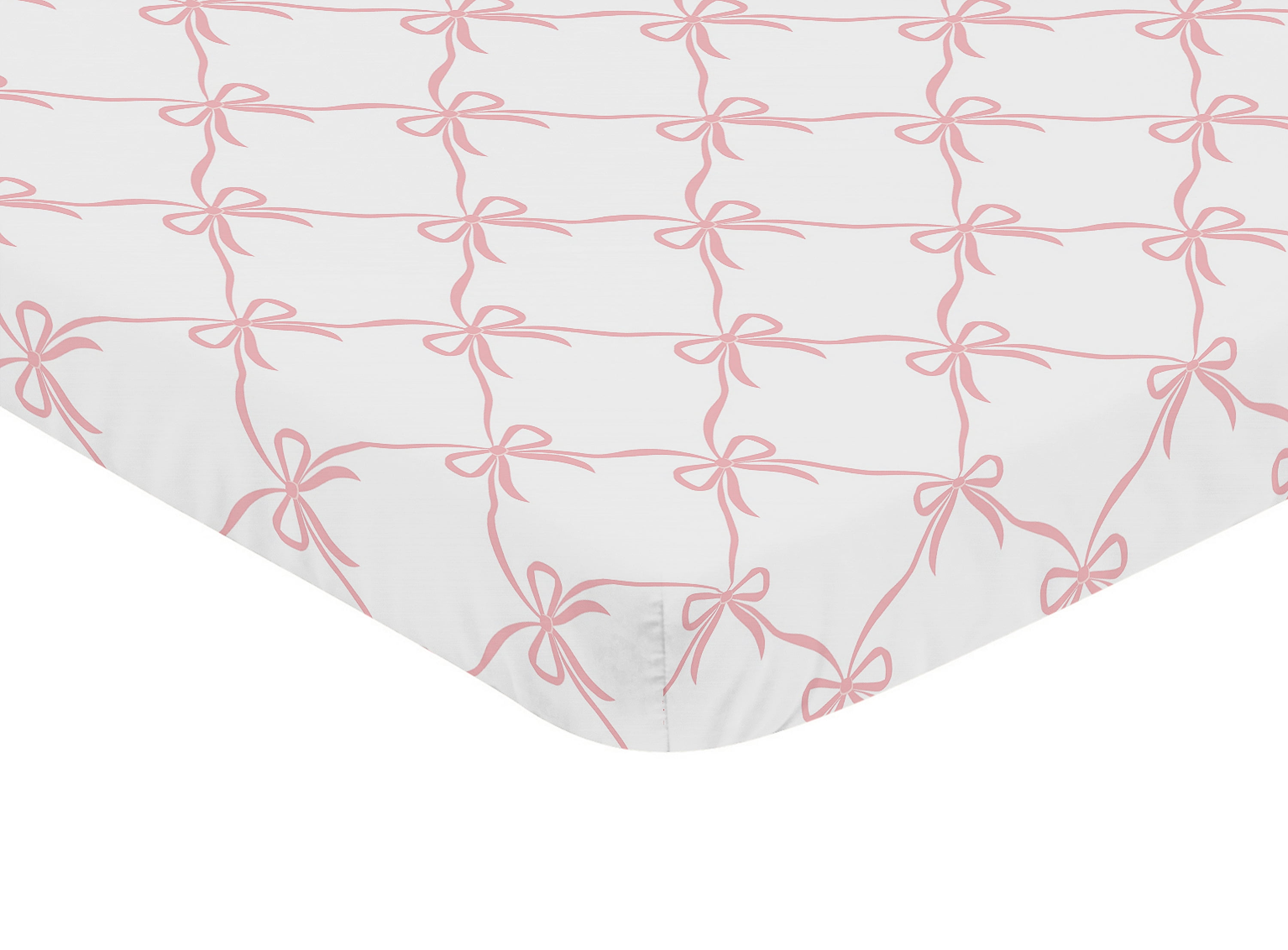 Sweet Jojo Designs Ballerina and Ballet Bows Girl Mini Fitted Crib Sheet