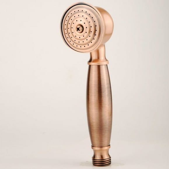 Retro Bathroom Handheld Shower Head Portable Waterproof Bath Portable Faucet Sprayer High Pressure Wear-resistant Hand Showers Bracket Holder Red Bronze