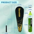 thumbnail image 6 of Professional Badminton Rackets Set of 4 - Carbon Fiber, 6 Shuttlecocks, 4 Grips & Carry Bag for Family Matches | Lightweight & Shock-Absorbing, 6 of 7