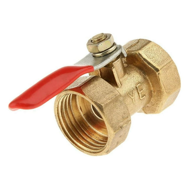 ZheElen Versatile Threaded Brass Ball Valve for Multiple Uses FF 20mm Red 1Set