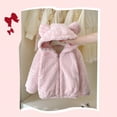 thumbnail image 4 of FRSASU Baby Toddler Boys Girls Fleece Jacket with Hood Zip Up Cute Bear Coats for Infant Boys Girls Fuzzy Jacket with Ear Baby Clothing Clearance, 4 of 5
