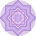 thumbnail image 1 of Ahgly Company Machine Washable Indoor Round Transitional Heliotrope Purple Area Rugs, 4' Round, 1 of 7