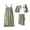 .Green, variant on Akafmk Women's Bathrobe Set Sleeveless Absorbent Robe with Pockets + Turban Towels, 4-Piece Spa Sleepwear