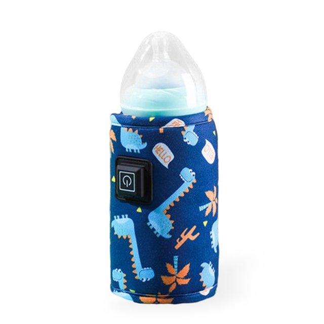 Inteprter Calentador de biberones USB de dibujos animados, aislamiento portátil, cubierta de calor de agua de leche automática ajustable, suministros Cocina y Comedor Tipo 1 Inteprter HA062866-01B