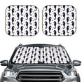 thumbnail image 2 of Windshield Sun Shade, Seahorses And Hearts Foldable Car Sun Shade Windshield For Front, 2 Pieces, 2 of 4