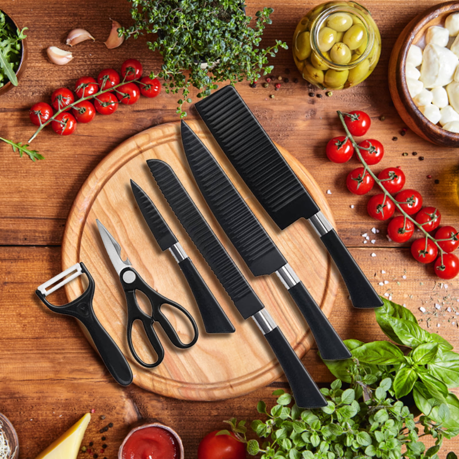Kitchen Knife Set, Preparing Food 6-Piece Colorful Kitchen Knives Set – K  Healing