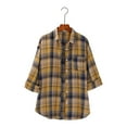 thumbnail image 3 of Chemises Femmes Liquidation Chemises Mélangeuses Printemps et Automne Chemise à Carreaux Femme Nouveau Style Rétro Chemise Ample à Manches Longues Manteau, 3 of 9