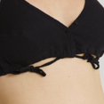 thumbnail image 2 of Women's Cottonique W12225 Latex Free Organic Cotton Side-Tie Bra (Black 36B), 2 of 3