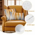 thumbnail image 6 of Orange Gray Outdoor Pillow Covers 26x26 Set of 2,Waterproof Patio Throw Pillowcase Protectors,Retro Country Abstract Ombre Aesthetic Decorative Pillow Shams Cushion Covers for Seat Bed Couch Sofa, 6 of 8