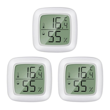 

Mini LCD Digital Thermometer Hygrometer Pack of 3 for Baby Room Room