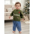 thumbnail image 4 of Miaouyo Toddler Baby Girl Christmas Fall Sweaters 6 12 18 24 Months 2T 3T 4T Classic Long Sleeve Reindeer/Letter Embroidery Knit Pullover Tops, 4 of 9