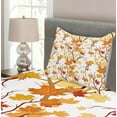 thumbnail image 3 of Ambesonne Fall Quilted Bedspread Set 2 Pcs, Autumn Season Elements Nature, Twin Size, Yellow Orange, 3 of 4