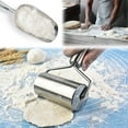 thumbnail image 4 of Rolling Pin Double-End Stainless Steel Dough Roller Cookie Pizza Baking Tool, 4 of 6